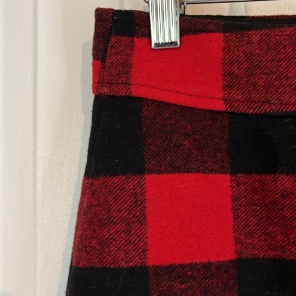 NWT J.Crew | Red & Black Plaid Wool-blend A-line Skirt Size 4 Holiday Winter - Picture 3 of 8